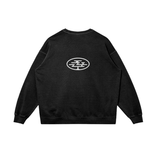 Unisex Heavyweight Oversized Side Slit Faded Sweatshirt