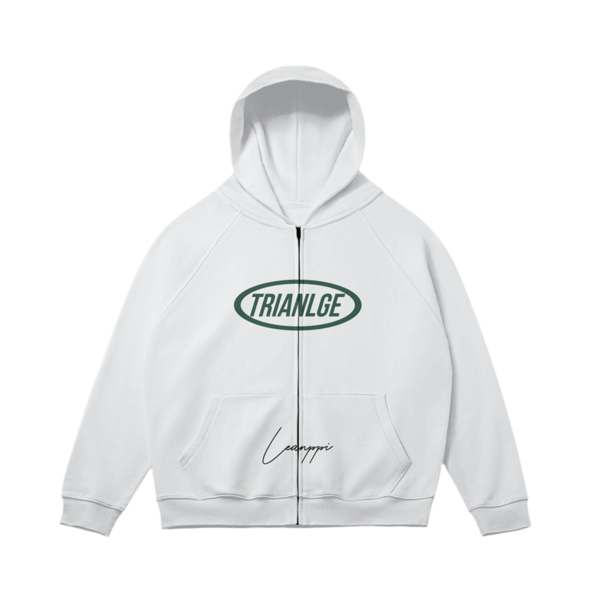 white hoodie trianlge